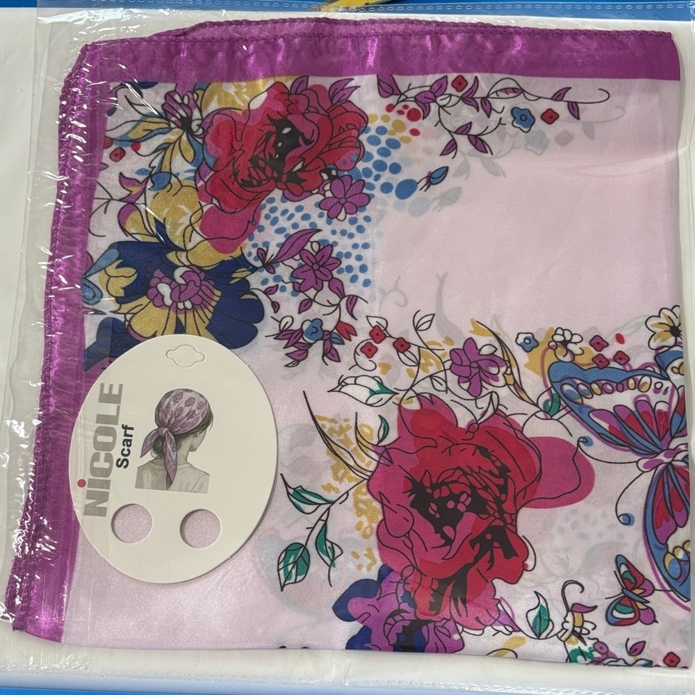 Nicole Purple/Blue Floral Scarf